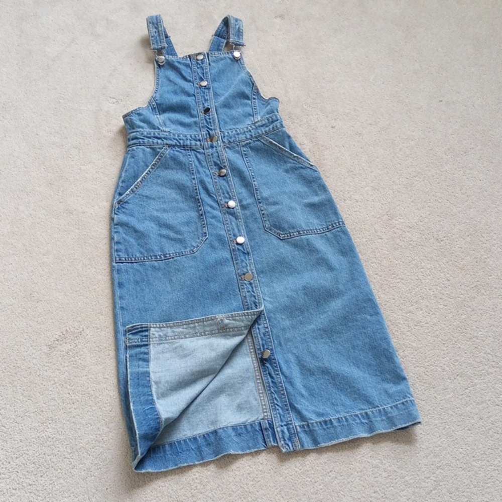 Like-New Ptp15" H&M Blue Denim Button Down Dress - Picture 5 of 16